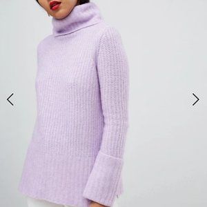 Y.A.S Lavender Purple Chunky Roll Neck Knit